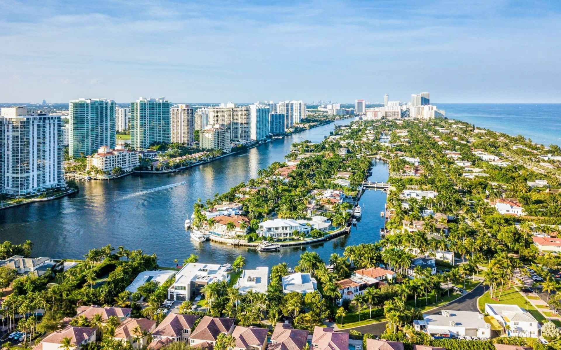 Miami skyline and waterfront